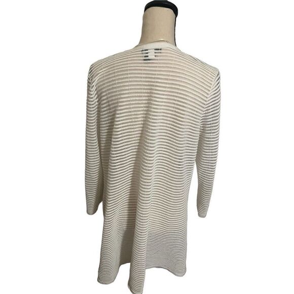 Alfani Women’s XL Open Front Sheer Stripe Cardigan – Ivory Lightweight Layer - Picture 4 of 4